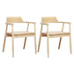 Contemporary Ash Open Back Arm Chair Walnut Upholstered Dining Chair (Set of 2) Natural Clearhalo ' kitchen&dining_furn' 'Dining Chairs' 'Dining Tables & Seating' 'dining_chair' 'furn' 'furn_dining_chair' 'Furniture' 'furniture_dining_chair' 'Kitchen & Dining Furniture' 'kitchen' 4343770