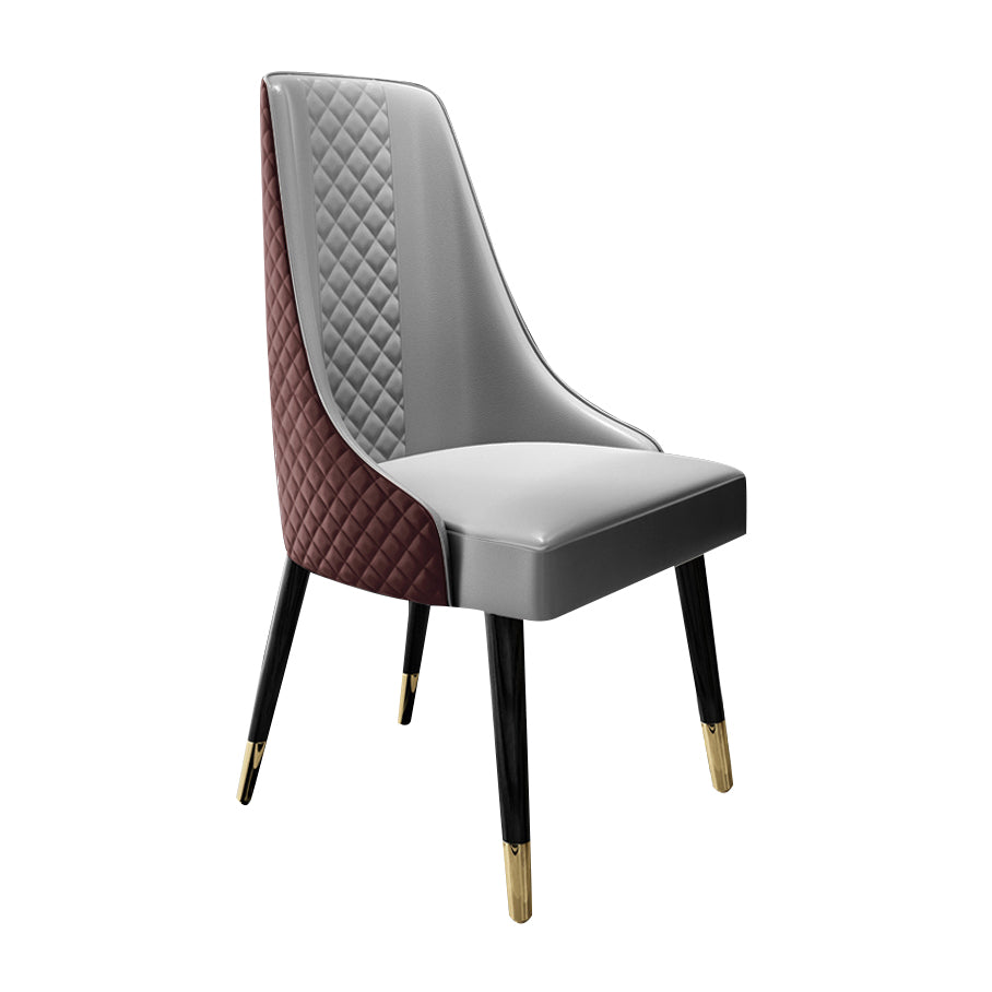 Scandinavian Style Metal Chair Dining Room Solid Back Side Chairs (Set of 2) Clearhalo ' kitchen&dining_furn' 'Dining Chairs' 'Dining Tables & Seating' 'dining_chair' 'furn' 'furn_dining_chair' 'Furniture' 'furniture_dining_chair' 'Kitchen & Dining Furniture' 'kitchen' 4343782