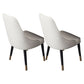 Scandinavian Style Metal Chair Dining Room Solid Back Side Chairs (Set of 2) Off-White Clearhalo ' kitchen&dining_furn' 'Dining Chairs' 'Dining Tables & Seating' 'dining_chair' 'furn' 'furn_dining_chair' 'Furniture' 'furniture_dining_chair' 'Kitchen & Dining Furniture' 'kitchen' 4343805