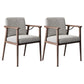 Traditional Solid Back Dining Armchair Upholstered Arm Chairs with Wood Legs Light Gray 2 Piece Set Clearhalo ' kitchen&dining_furn' 'Dining Chairs' 'Dining Tables & Seating' 'dining_chair' 'furn' 'furn_dining_chair' 'Furniture' 'furniture_dining_chair' 'Kitchen & Dining Furniture' 'kitchen' 4343820