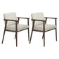 Traditional Solid Back Dining Armchair Upholstered Arm Chairs with Wood Legs White 2 Piece Set Clearhalo ' kitchen&dining_furn' 'Dining Chairs' 'Dining Tables & Seating' 'dining_chair' 'furn' 'furn_dining_chair' 'Furniture' 'furniture_dining_chair' 'Kitchen & Dining Furniture' 'kitchen' 4343825