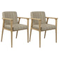 Traditional Solid Back Dining Armchair Upholstered Arm Chairs with Wood Legs White-Green-Yellow 2 Piece Set Clearhalo ' kitchen&dining_furn' 'Dining Chairs' 'Dining Tables & Seating' 'dining_chair' 'furn' 'furn_dining_chair' 'Furniture' 'furniture_dining_chair' 'Kitchen & Dining Furniture' 'kitchen' 4343840