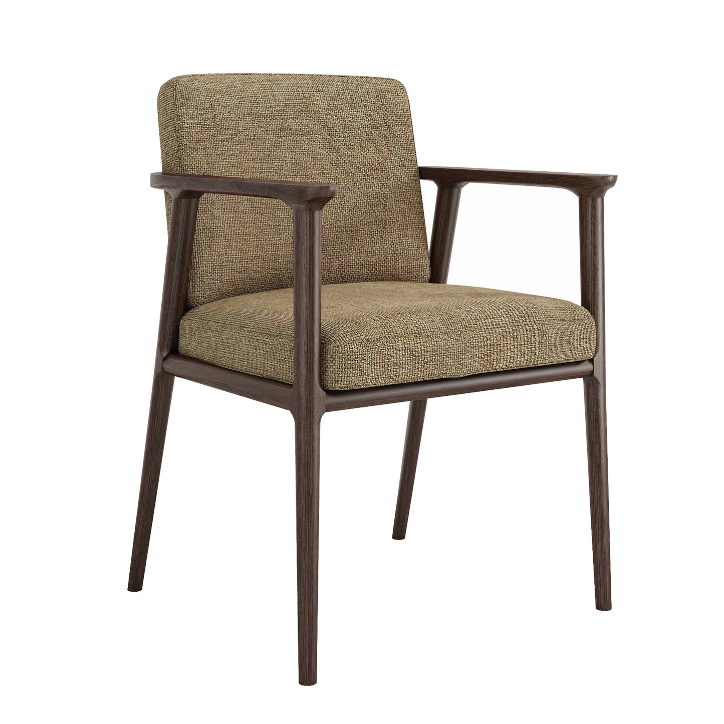 Traditional Solid Back Dining Armchair Upholstered Arm Chairs with Wood Legs Beige 1 Piece Clearhalo ' kitchen&dining_furn' 'Dining Chairs' 'Dining Tables & Seating' 'dining_chair' 'furn' 'furn_dining_chair' 'Furniture' 'furniture_dining_chair' 'Kitchen & Dining Furniture' 'kitchen' 4343850