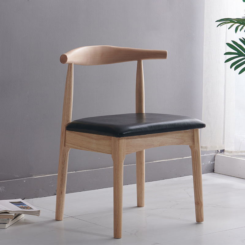 Indoor Scandinavian Side Chair Open Back Upholstered Wood Dining Room Chair Black 1 Piece Clearhalo ' kitchen&dining_furn' 'Dining Chairs' 'Dining Tables & Seating' 'dining_chair' 'furn' 'furn_dining_chair' 'Furniture' 'furniture_dining_chair' 'Kitchen & Dining Furniture' 'kitchen' 4343856