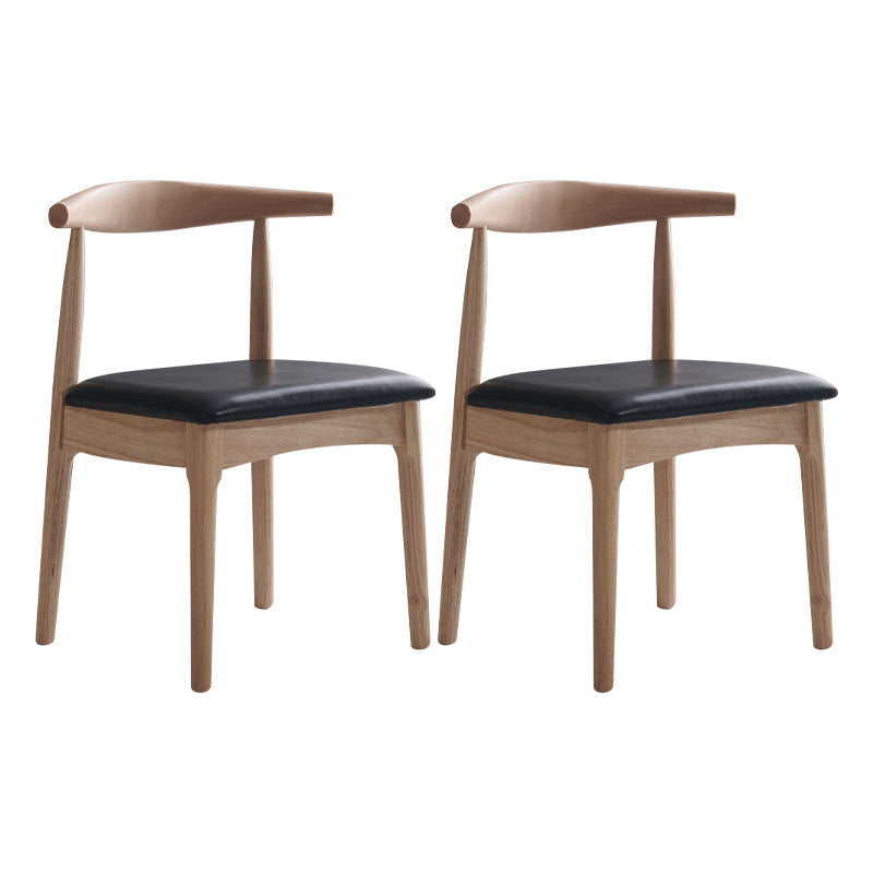 Indoor Scandinavian Side Chair Open Back Upholstered Wood Dining Room Chair Black 2 Piece Set Clearhalo ' kitchen&dining_furn' 'Dining Chairs' 'Dining Tables & Seating' 'dining_chair' 'furn' 'furn_dining_chair' 'Furniture' 'furniture_dining_chair' 'Kitchen & Dining Furniture' 'kitchen' 4343857