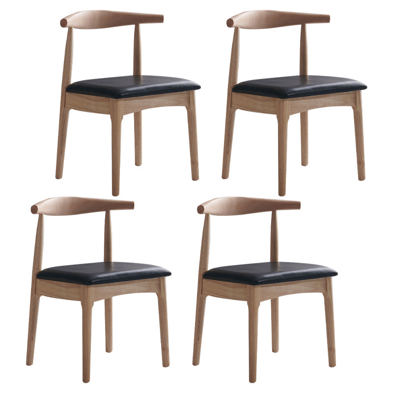 Indoor Scandinavian Side Chair Open Back Upholstered Wood Dining Room Chair Black 4 Piece Set Clearhalo ' kitchen&dining_furn' 'Dining Chairs' 'Dining Tables & Seating' 'dining_chair' 'furn' 'furn_dining_chair' 'Furniture' 'furniture_dining_chair' 'Kitchen & Dining Furniture' 'kitchen' 4343860