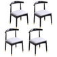 Indoor Scandinavian Side Chair Open Back Upholstered Wood Dining Room Chair Grey 4 Piece Set Clearhalo ' kitchen&dining_furn' 'Dining Chairs' 'Dining Tables & Seating' 'dining_chair' 'furn' 'furn_dining_chair' 'Furniture' 'furniture_dining_chair' 'Kitchen & Dining Furniture' 'kitchen' 4343866