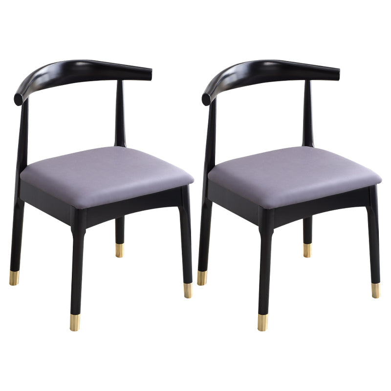 Indoor Scandinavian Side Chair Open Back Upholstered Wood Dining Room Chair Dark Gray 2 Piece Set Clearhalo ' kitchen&dining_furn' 'Dining Chairs' 'Dining Tables & Seating' 'dining_chair' 'furn' 'furn_dining_chair' 'Furniture' 'furniture_dining_chair' 'Kitchen & Dining Furniture' 'kitchen' 4343870
