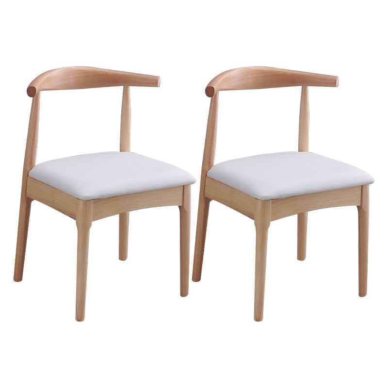 Indoor Scandinavian Side Chair Open Back Upholstered Wood Dining Room Chair White 2 Piece Set Clearhalo ' kitchen&dining_furn' 'Dining Chairs' 'Dining Tables & Seating' 'dining_chair' 'furn' 'furn_dining_chair' 'Furniture' 'furniture_dining_chair' 'Kitchen & Dining Furniture' 'kitchen' 4343874