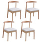 Indoor Scandinavian Side Chair Open Back Upholstered Wood Dining Room Chair White 4 Piece Set Clearhalo ' kitchen&dining_furn' 'Dining Chairs' 'Dining Tables & Seating' 'dining_chair' 'furn' 'furn_dining_chair' 'Furniture' 'furniture_dining_chair' 'Kitchen & Dining Furniture' 'kitchen' 4343875