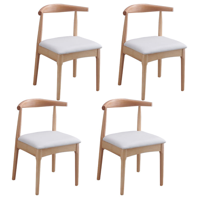 Indoor Scandinavian Side Chair Open Back Upholstered Wood Dining Room Chair White 4 Piece Set Clearhalo ' kitchen&dining_furn' 'Dining Chairs' 'Dining Tables & Seating' 'dining_chair' 'furn' 'furn_dining_chair' 'Furniture' 'furniture_dining_chair' 'Kitchen & Dining Furniture' 'kitchen' 4343875