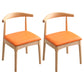 Indoor Scandinavian Side Chair Open Back Upholstered Wood Dining Room Chair Orange 2 Piece Set Clearhalo ' kitchen&dining_furn' 'Dining Chairs' 'Dining Tables & Seating' 'dining_chair' 'furn' 'furn_dining_chair' 'Furniture' 'furniture_dining_chair' 'Kitchen & Dining Furniture' 'kitchen' 4343877
