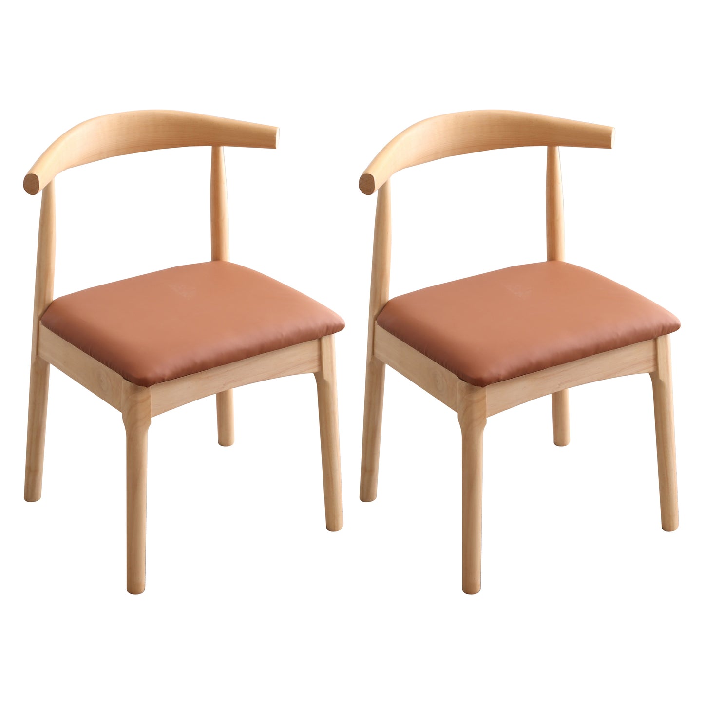 Indoor Scandinavian Side Chair Open Back Upholstered Wood Dining Room Chair Brown 2 Piece Set Clearhalo ' kitchen&dining_furn' 'Dining Chairs' 'Dining Tables & Seating' 'dining_chair' 'furn' 'furn_dining_chair' 'Furniture' 'furniture_dining_chair' 'Kitchen & Dining Furniture' 'kitchen' 4343879