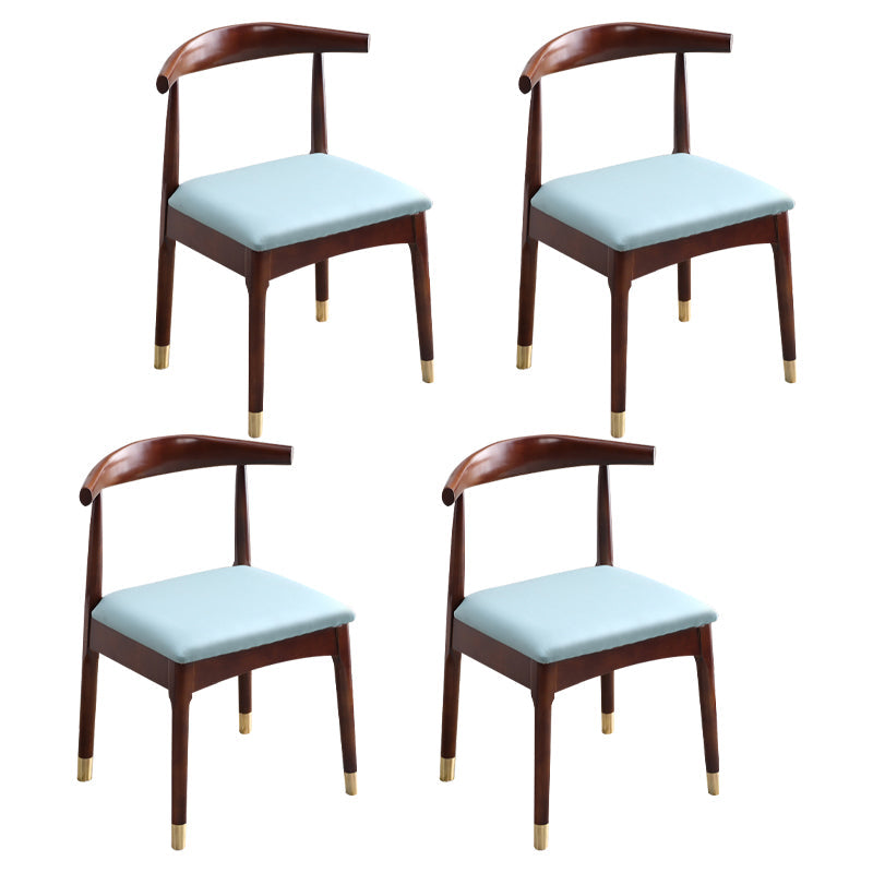 Indoor Scandinavian Side Chair Open Back Upholstered Wood Dining Room Chair Green 4 Piece Set Clearhalo ' kitchen&dining_furn' 'Dining Chairs' 'Dining Tables & Seating' 'dining_chair' 'furn' 'furn_dining_chair' 'Furniture' 'furniture_dining_chair' 'Kitchen & Dining Furniture' 'kitchen' 4343887
