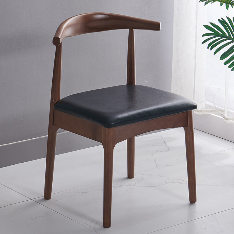 Indoor Scandinavian Side Chair Open Back Upholstered Wood Dining Room Chair Gloss Black 1 Piece Clearhalo ' kitchen&dining_furn' 'Dining Chairs' 'Dining Tables & Seating' 'dining_chair' 'furn' 'furn_dining_chair' 'Furniture' 'furniture_dining_chair' 'Kitchen & Dining Furniture' 'kitchen' 4343888