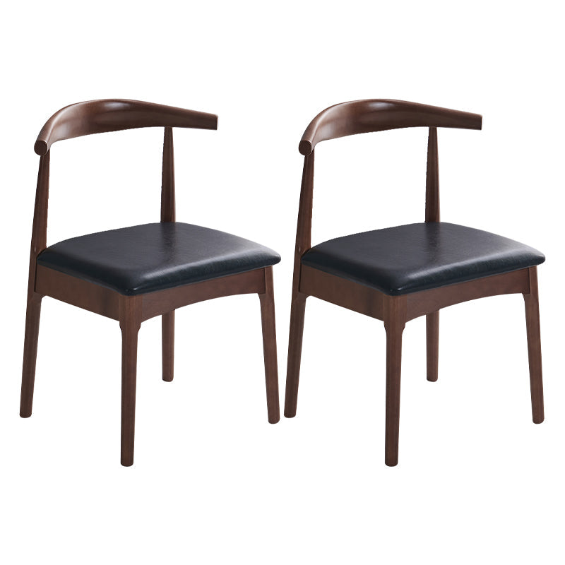 Indoor Scandinavian Side Chair Open Back Upholstered Wood Dining Room Chair Gloss Black 2 Piece Set Clearhalo ' kitchen&dining_furn' 'Dining Chairs' 'Dining Tables & Seating' 'dining_chair' 'furn' 'furn_dining_chair' 'Furniture' 'furniture_dining_chair' 'Kitchen & Dining Furniture' 'kitchen' 4343889