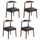 Indoor Scandinavian Side Chair Open Back Upholstered Wood Dining Room Chair Gloss Black 4 Piece Set Clearhalo ' kitchen&dining_furn' 'Dining Chairs' 'Dining Tables & Seating' 'dining_chair' 'furn' 'furn_dining_chair' 'Furniture' 'furniture_dining_chair' 'Kitchen & Dining Furniture' 'kitchen' 4343890