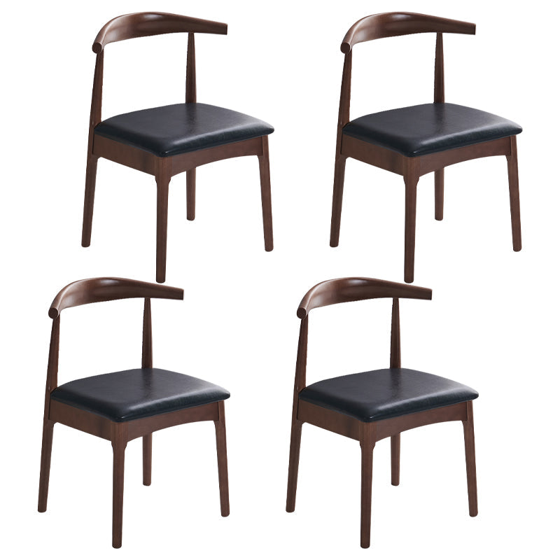 Indoor Scandinavian Side Chair Open Back Upholstered Wood Dining Room Chair Gloss Black 4 Piece Set Clearhalo ' kitchen&dining_furn' 'Dining Chairs' 'Dining Tables & Seating' 'dining_chair' 'furn' 'furn_dining_chair' 'Furniture' 'furniture_dining_chair' 'Kitchen & Dining Furniture' 'kitchen' 4343890