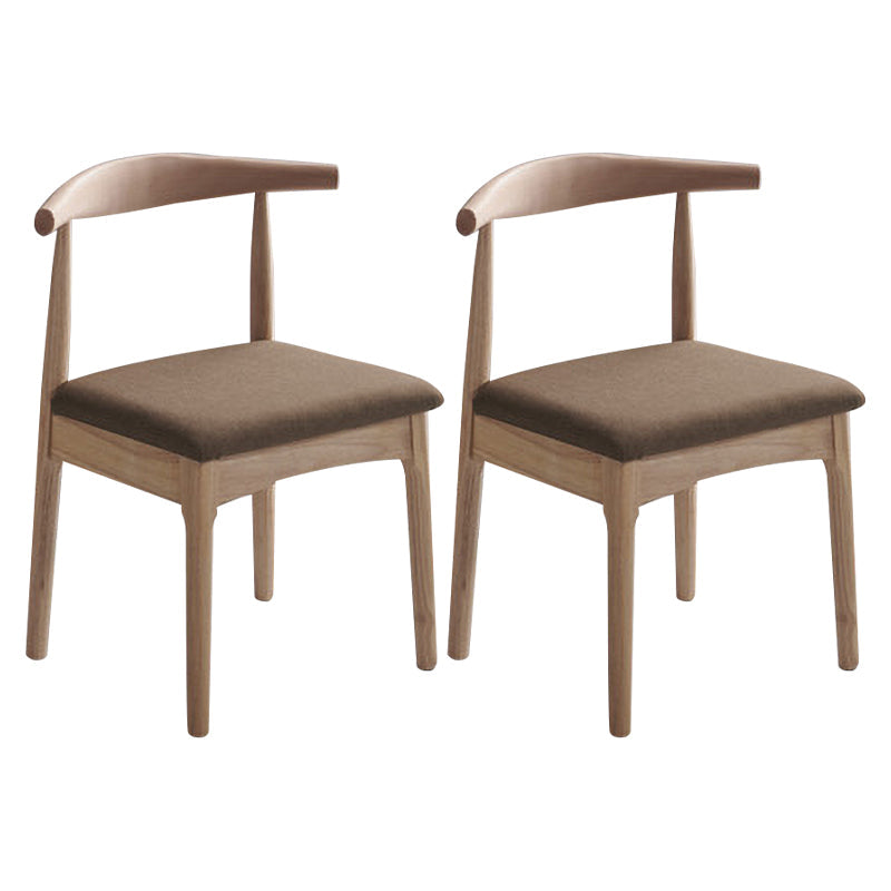 Indoor Scandinavian Side Chair Open Back Upholstered Wood Dining Room Chair Coffee 2 Piece Set Clearhalo ' kitchen&dining_furn' 'Dining Chairs' 'Dining Tables & Seating' 'dining_chair' 'furn' 'furn_dining_chair' 'Furniture' 'furniture_dining_chair' 'Kitchen & Dining Furniture' 'kitchen' 4343892