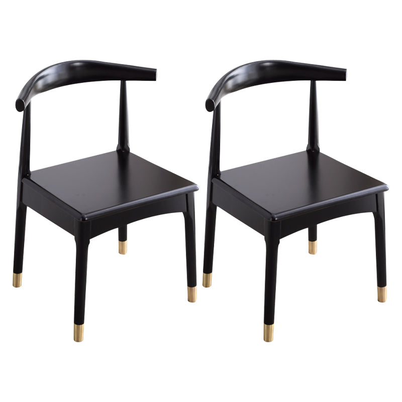Indoor Scandinavian Side Chair Open Back Upholstered Wood Dining Room Chair Gold-Black 2 Piece Set Clearhalo ' kitchen&dining_furn' 'Dining Chairs' 'Dining Tables & Seating' 'dining_chair' 'furn' 'furn_dining_chair' 'Furniture' 'furniture_dining_chair' 'Kitchen & Dining Furniture' 'kitchen' 4343898