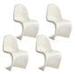 Scandinavian Style Plastic Chairs Set Dining Room Solid Back Side Chair White Set of 4 Clearhalo ' kitchen&dining_furn' 'Dining Chairs' 'Dining Tables & Seating' 'dining_chair' 'Furniture' 'furniture_dining_chair' 'Kitchen & Dining Furniture' 'kitchen' 4343904