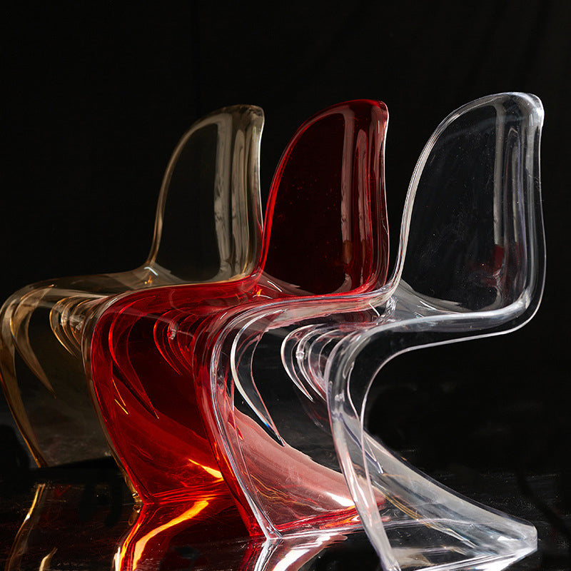 Scandinavian Style Plastic Chairs Set Dining Room Solid Back Side Chair Clearhalo ' kitchen&dining_furn' 'Dining Chairs' 'Dining Tables & Seating' 'dining_chair' 'Furniture' 'furniture_dining_chair' 'Kitchen & Dining Furniture' 'kitchen' 4343905