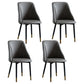 Scandinavian PU Leather Restaurant Side Chair Matte Finish Parsons Dining Chair (Set of 4) Dark Gray Black Gold Clearhalo ' kitchen&dining_furn' 'Dining Chairs' 'Dining Tables & Seating' 'dining_chair' 'furn' 'furn_dining_chair' 'Furniture' 'furniture_dining_chair' 'Kitchen & Dining Furniture' 'kitchen' 4343927