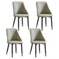 Scandinavian PU Leather Restaurant Side Chair Matte Finish Parsons Dining Chair (Set of 4) Light Gray Black Gold Clearhalo ' kitchen&dining_furn' 'Dining Chairs' 'Dining Tables & Seating' 'dining_chair' 'furn' 'furn_dining_chair' 'Furniture' 'furniture_dining_chair' 'Kitchen & Dining Furniture' 'kitchen' 4343934
