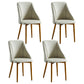 Scandinavian PU Leather Restaurant Side Chair Matte Finish Parsons Dining Chair (Set of 4) Light Gray Brass Gold Clearhalo ' kitchen&dining_furn' 'Dining Chairs' 'Dining Tables & Seating' 'dining_chair' 'furn' 'furn_dining_chair' 'Furniture' 'furniture_dining_chair' 'Kitchen & Dining Furniture' 'kitchen' 4343936