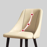 Scandinavian PU Leather Restaurant Side Chair Matte Finish Parsons Dining Chair (Set of 4) Clearhalo ' kitchen&dining_furn' 'Dining Chairs' 'Dining Tables & Seating' 'dining_chair' 'furn' 'furn_dining_chair' 'Furniture' 'furniture_dining_chair' 'Kitchen & Dining Furniture' 'kitchen' 4343940