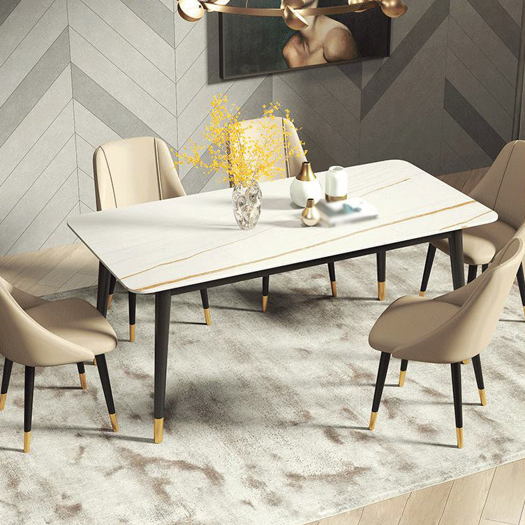 Scandinavian PU Leather Restaurant Side Chair Matte Finish Parsons Dining Chair (Set of 4) Clearhalo ' kitchen&dining_furn' 'Dining Chairs' 'Dining Tables & Seating' 'dining_chair' 'furn' 'furn_dining_chair' 'Furniture' 'furniture_dining_chair' 'Kitchen & Dining Furniture' 'kitchen' 4343943