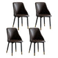 Scandinavian PU Leather Restaurant Side Chair Matte Finish Parsons Dining Chair (Set of 4) Coffee Black Gold Clearhalo ' kitchen&dining_furn' 'Dining Chairs' 'Dining Tables & Seating' 'dining_chair' 'furn' 'furn_dining_chair' 'Furniture' 'furniture_dining_chair' 'Kitchen & Dining Furniture' 'kitchen' 4343949