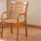 Wood Ladder Back Dining Armchair Traditional Rubberwood Arm Single Chair Clearhalo ' kitchen&dining_furn' 'Dining Chairs' 'Dining Tables & Seating' 'dining_chair' 'furn' 'furn_dining_chair' 'Furniture' 'furniture_dining_chair' 'Kitchen & Dining Furniture' 'kitchen' 4343955