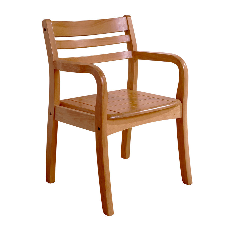 Wood Ladder Back Dining Armchair Traditional Rubberwood Arm Single Chair Dark Wood Clearhalo ' kitchen&dining_furn' 'Dining Chairs' 'Dining Tables & Seating' 'dining_chair' 'furn' 'furn_dining_chair' 'Furniture' 'furniture_dining_chair' 'Kitchen & Dining Furniture' 'kitchen' 4343957