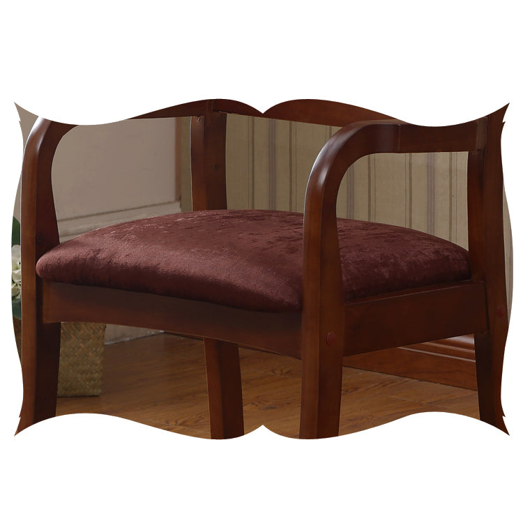 Wood Ladder Back Dining Armchair Traditional Rubberwood Arm Single Chair Clearhalo ' kitchen&dining_furn' 'Dining Chairs' 'Dining Tables & Seating' 'dining_chair' 'furn' 'furn_dining_chair' 'Furniture' 'furniture_dining_chair' 'Kitchen & Dining Furniture' 'kitchen' 4343963