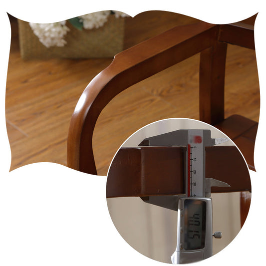 Wood Ladder Back Dining Armchair Traditional Rubberwood Arm Single Chair Clearhalo ' kitchen&dining_furn' 'Dining Chairs' 'Dining Tables & Seating' 'dining_chair' 'furn' 'furn_dining_chair' 'Furniture' 'furniture_dining_chair' 'Kitchen & Dining Furniture' 'kitchen' 4343964