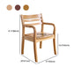 Wood Ladder Back Dining Armchair Traditional Rubberwood Arm Single Chair Clearhalo ' kitchen&dining_furn' 'Dining Chairs' 'Dining Tables & Seating' 'dining_chair' 'furn' 'furn_dining_chair' 'Furniture' 'furniture_dining_chair' 'Kitchen & Dining Furniture' 'kitchen' 4343966