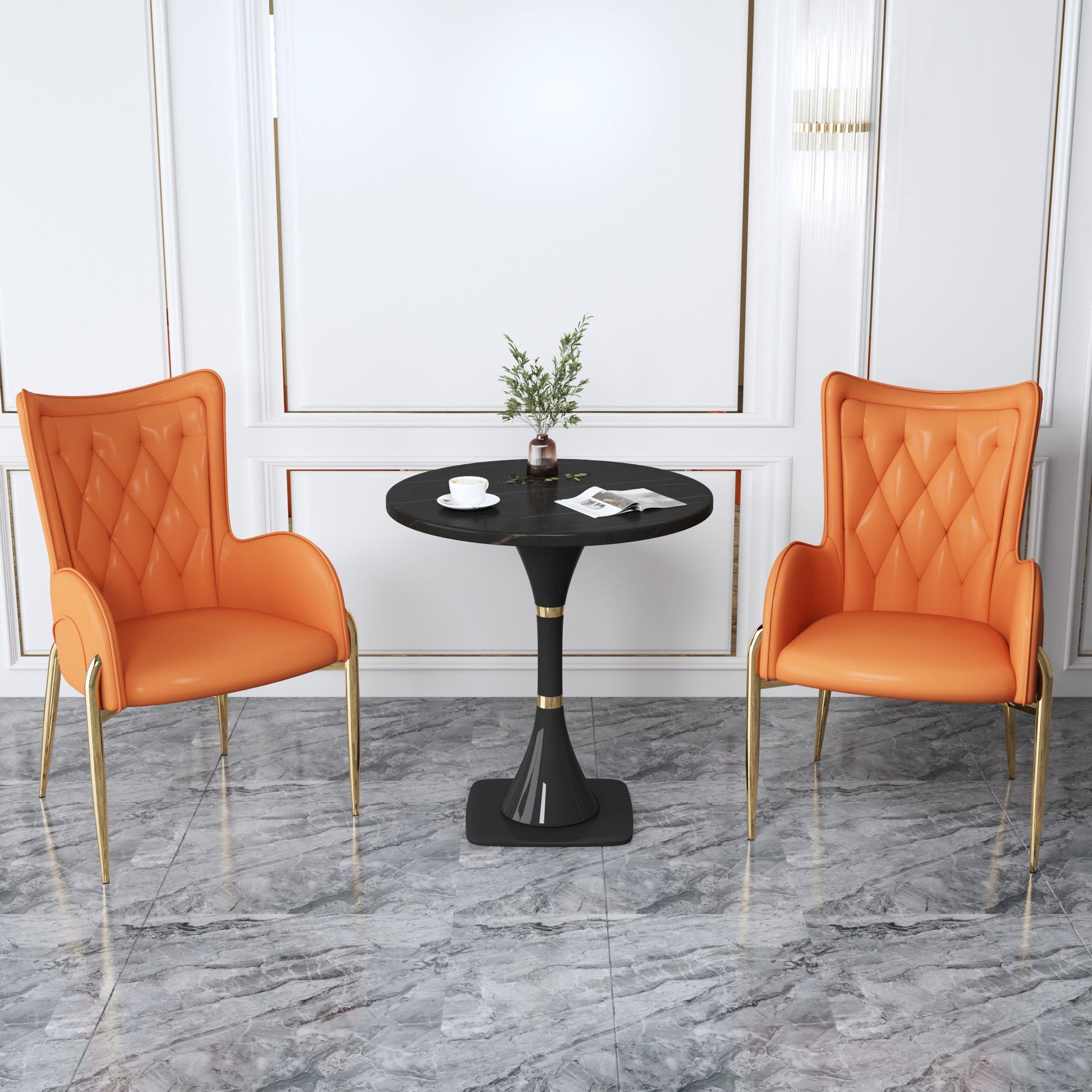 Nordic Metal Dining Room Chair Upholstered Linen Fabric Arm Single Chair for Restaurant Clearhalo ' kitchen&dining_furn' 'Dining Chairs' 'Dining Tables & Seating' 'dining_chair' 'furn' 'furn_dining_chair' 'Furniture' 'furniture_dining_chair' 'Kitchen & Dining Furniture' 'kitchen' 4343984