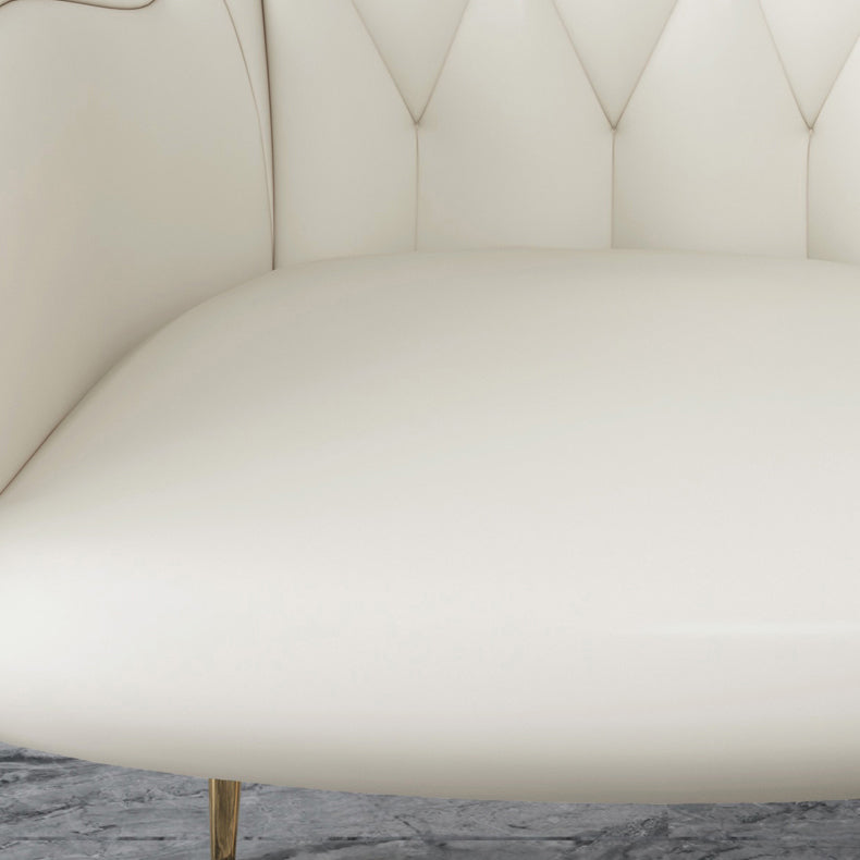 Nordic Metal Dining Room Chair Upholstered Linen Fabric Arm Single Chair for Restaurant Clearhalo ' kitchen&dining_furn' 'Dining Chairs' 'Dining Tables & Seating' 'dining_chair' 'furn' 'furn_dining_chair' 'Furniture' 'furniture_dining_chair' 'Kitchen & Dining Furniture' 'kitchen' 4343995