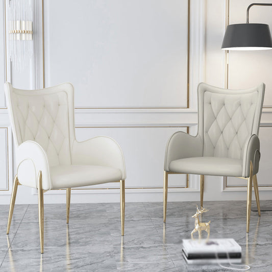 Nordic Metal Dining Room Chair Upholstered Linen Fabric Arm Single Chair for Restaurant Clearhalo ' kitchen&dining_furn' 'Dining Chairs' 'Dining Tables & Seating' 'dining_chair' 'furn' 'furn_dining_chair' 'Furniture' 'furniture_dining_chair' 'Kitchen & Dining Furniture' 'kitchen' 4343997