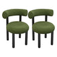 Contemporary Upholstered Armless Dining Chairs Open Back Dining Side Chairs for Home Green 2 Piece Set Clearhalo ' kitchen&dining_furn' 'Dining Chairs' 'Dining Tables & Seating' 'dining_chair' 'furn' 'furn_dining_chair' 'Furniture' 'furniture_dining_chair' 'Kitchen & Dining Furniture' 'kitchen' 4344012