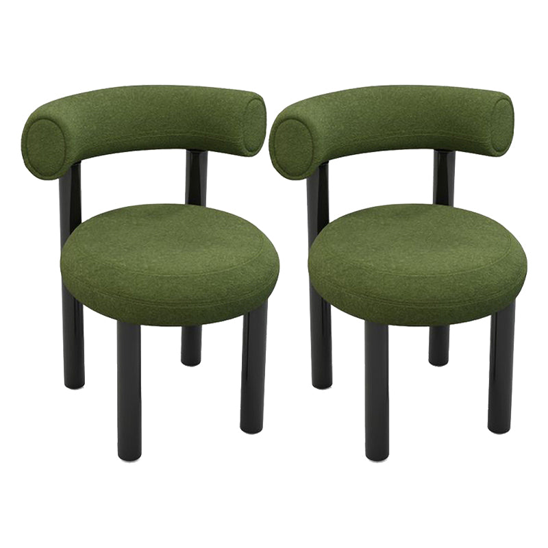 Contemporary Upholstered Armless Dining Chairs Open Back Dining Side Chairs for Home Green 2 Piece Set Clearhalo ' kitchen&dining_furn' 'Dining Chairs' 'Dining Tables & Seating' 'dining_chair' 'furn' 'furn_dining_chair' 'Furniture' 'furniture_dining_chair' 'Kitchen & Dining Furniture' 'kitchen' 4344012