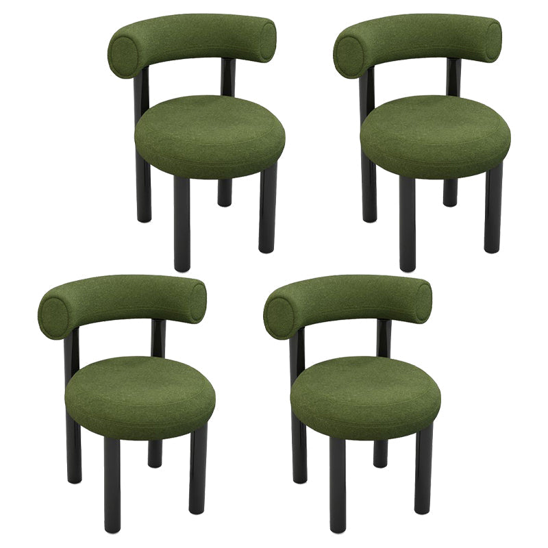 Contemporary Upholstered Armless Dining Chairs Open Back Dining Side Chairs for Home Green 4 Piece Set Clearhalo ' kitchen&dining_furn' 'Dining Chairs' 'Dining Tables & Seating' 'dining_chair' 'furn' 'furn_dining_chair' 'Furniture' 'furniture_dining_chair' 'Kitchen & Dining Furniture' 'kitchen' 4344014
