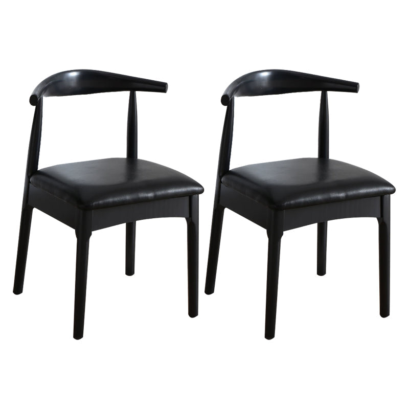 Scandinavian Home Side Chair Upholstered Open Back Wood Dining Room Chair Black 2 Piece Set Black Clearhalo ' kitchen&dining_furn' 'Dining Chairs' 'Dining Tables & Seating' 'dining_chair' 'furn' 'furn_dining_chair' 'Furniture' 'furniture_dining_chair' 'Kitchen & Dining Furniture' 'kitchen' 4344019