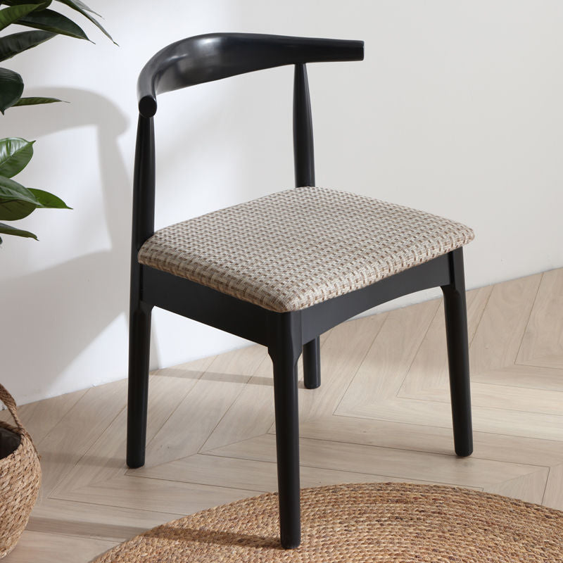 Scandinavian Home Side Chair Upholstered Open Back Wood Dining Room Chair Grey 1 Piece Black Clearhalo ' kitchen&dining_furn' 'Dining Chairs' 'Dining Tables & Seating' 'dining_chair' 'furn' 'furn_dining_chair' 'Furniture' 'furniture_dining_chair' 'Kitchen & Dining Furniture' 'kitchen' 4344023