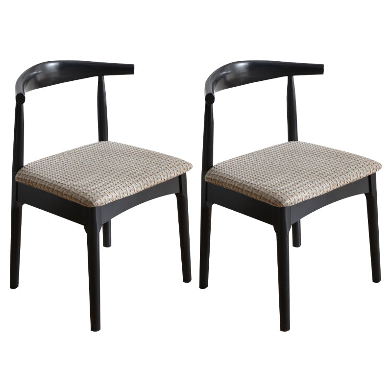 Scandinavian Home Side Chair Upholstered Open Back Wood Dining Room Chair Grey 2 Piece Set Black Clearhalo ' kitchen&dining_furn' 'Dining Chairs' 'Dining Tables & Seating' 'dining_chair' 'furn' 'furn_dining_chair' 'Furniture' 'furniture_dining_chair' 'Kitchen & Dining Furniture' 'kitchen' 4344024