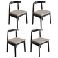 Scandinavian Home Side Chair Upholstered Open Back Wood Dining Room Chair Grey 4 Piece Set Black Clearhalo ' kitchen&dining_furn' 'Dining Chairs' 'Dining Tables & Seating' 'dining_chair' 'furn' 'furn_dining_chair' 'Furniture' 'furniture_dining_chair' 'Kitchen & Dining Furniture' 'kitchen' 4344027