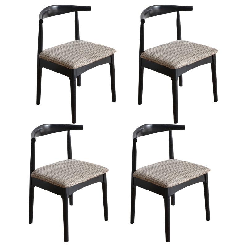 Scandinavian Home Side Chair Upholstered Open Back Wood Dining Room Chair Grey 4 Piece Set Black Clearhalo ' kitchen&dining_furn' 'Dining Chairs' 'Dining Tables & Seating' 'dining_chair' 'furn' 'furn_dining_chair' 'Furniture' 'furniture_dining_chair' 'Kitchen & Dining Furniture' 'kitchen' 4344027