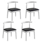 Scandinavian Home Side Chair Upholstered Open Back Wood Dining Room Chair Black 4 Piece Set White Clearhalo ' kitchen&dining_furn' 'Dining Chairs' 'Dining Tables & Seating' 'dining_chair' 'furn' 'furn_dining_chair' 'Furniture' 'furniture_dining_chair' 'Kitchen & Dining Furniture' 'kitchen' 4344033