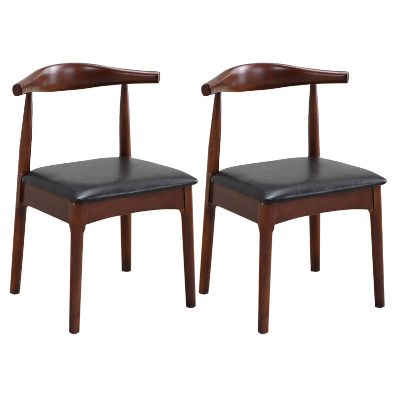 Scandinavian Home Side Chair Upholstered Open Back Wood Dining Room Chair Black 2 Piece Set Walnut Clearhalo ' kitchen&dining_furn' 'Dining Chairs' 'Dining Tables & Seating' 'dining_chair' 'furn' 'furn_dining_chair' 'Furniture' 'furniture_dining_chair' 'Kitchen & Dining Furniture' 'kitchen' 4344042